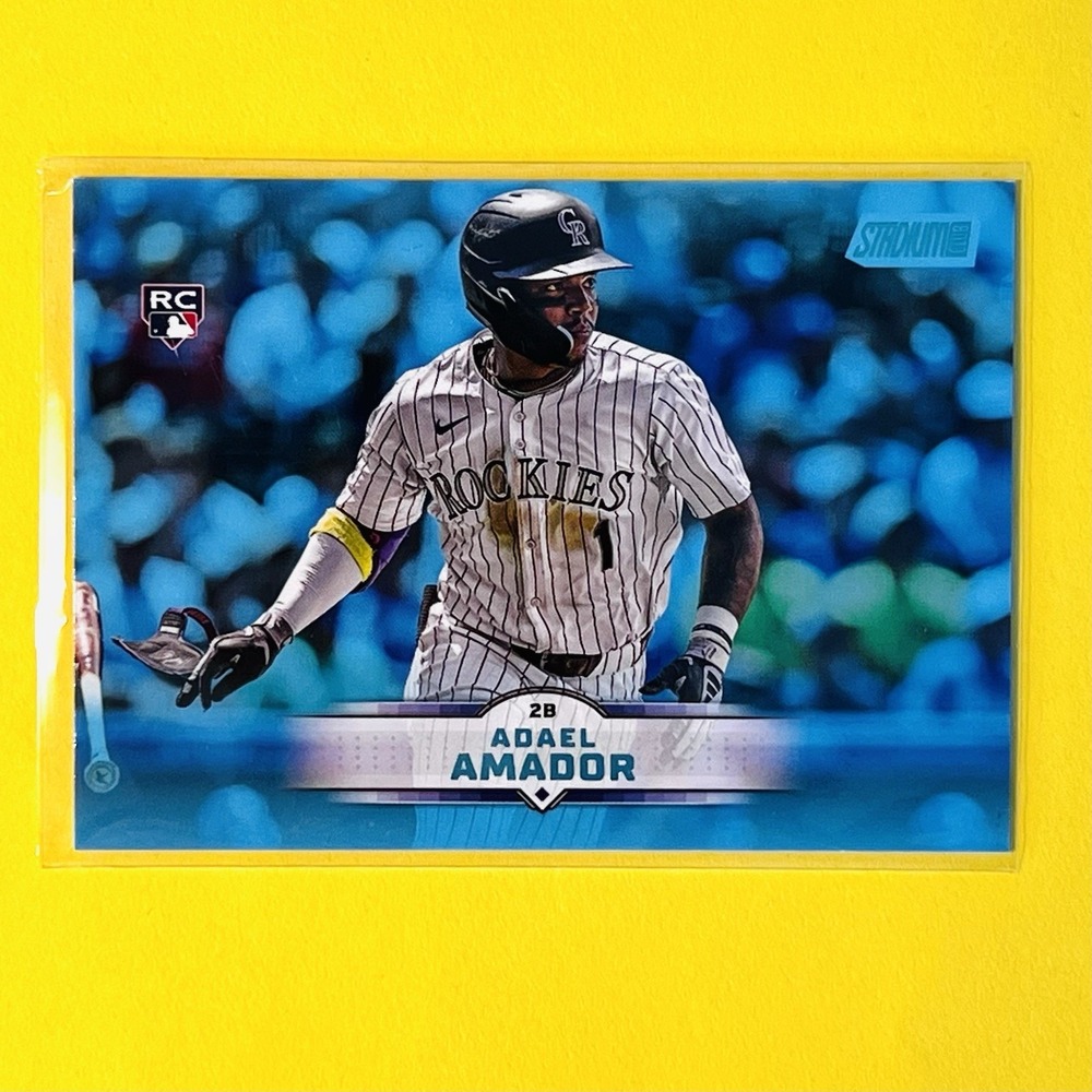 2025 Topps Stadium Club Adael Amador RC Light Blue Parallel #41 Colorado Rockies